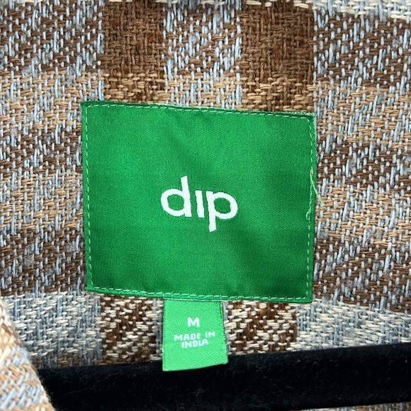 Dip Womens Thick Heavyweight Oversized Fuzzy Flannel Plaid Button Up Coat Size M - Picture 3 of 12